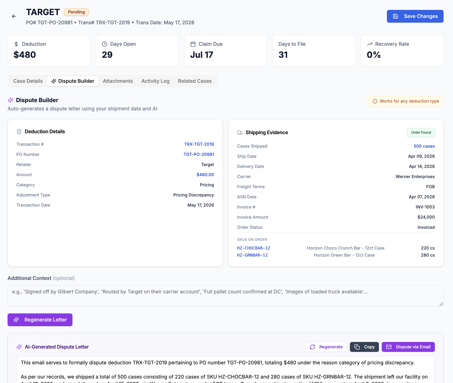 AI Dispute Builder